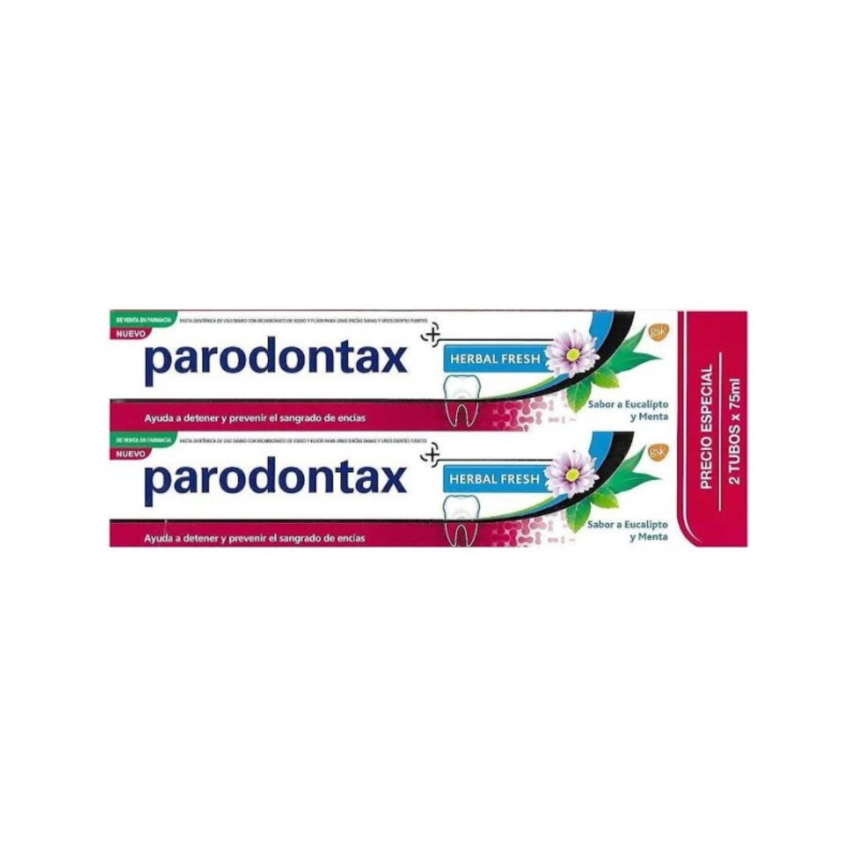 parodontax duplo herbal fresh 2 x 75 ml